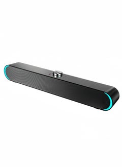 Buy New Wired Computer Speaker SoundBar Stereo Subwoofer Powerful Music Player Bass Surround Sound Box , with Lighting Effects , Wired Connection ( 3.5MM Audio Interface ) in Saudi Arabia