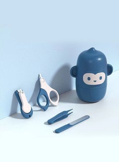 Buy Blue Monkey Children's nail clippers Baby Nail care set Baby nail clippers Tweezers Scissors Nail sharpener kit Nail clippers in Saudi Arabia