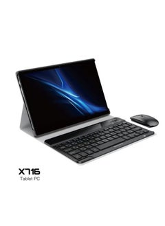 اشتري تابلت ITouch Smart Tablet X716 مقاس 7 بوصات يعمل بنظام Android 12.1 مع ذاكرة وصول عشوائي سعتها 8 جيجابايت وواي فاي رباعي النواة وشبكة 5G LTE وبطاقة SIM مزدوجة ولوحة مفاتيح لاسلكية وماوس وغطاء تابلت من البولي يوريثان - رمادي في الامارات