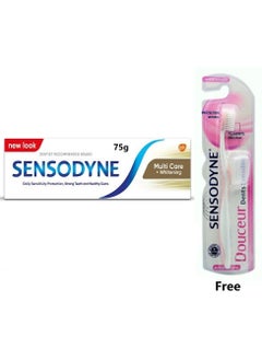 Buy Multi Care Whitening Toothpaste 75ml With a High Quality Multi Colored Brush in Saudi Arabia