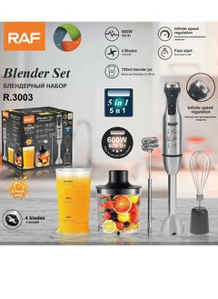 Buy Hand blender 5.1 stainless - R3003 - RAF - 600 watt in Egypt