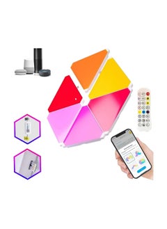 اشتري Light Panels, Smart Triangle RGB LED Wall Light Panels Panels, Wi-Fi Smart Home Decor Creative Lights with Music Sync, Compatible with Alexa Google Assistant, for Gaming Rooms, Party Decor(6 Pack) في السعودية