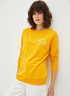Buy Crew Neck Printed Long Sleeve Women's Sweatshirt in Saudi Arabia