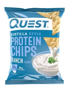 Buy Quest Nutrition Tortilla Style Protein Chips Ranch (Pack of 8) in UAE