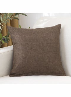 Buy Solid color linen pillow office cushion linen pillow55X55cm in Saudi Arabia