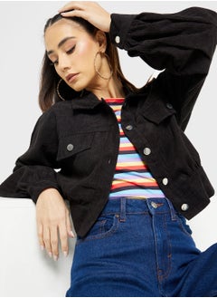 Buy Corduroy Cropped Jacket in Saudi Arabia