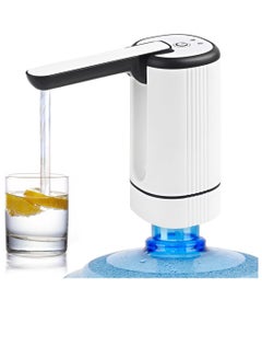 Buy Electric Water Bottle Pump Portable Foldable Drinking Water Pump USB Charging Automatic Drinking Water jug Dispenser for Outdoor Camping or Family and Office in Saudi Arabia