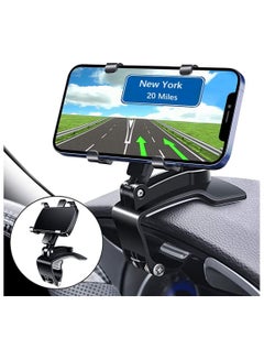 Buy Car Dashboard Phone Holder Rotating Dashboard Clip Cell Phone Holder 360-Degree Rotation Mobile Clip Stand for 4 to 7 inches Smartphones in Saudi Arabia