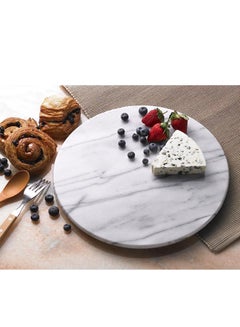 Buy Tycom Round Vanity Tray, Bathroom Vanity Tray Resin Kitchen Sink Tray, Countertop Organizer Tray for Perfume Towel Dresser Jewelry Candle, Coffee Table Decorative Tray,10 MM White in UAE