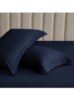 Buy Microfiber Pillowcases 2-Pcs Soft Pillow Cover (50 x 75 CM) With Envelope Closure (Without Pillow Insert),Navy in Saudi Arabia