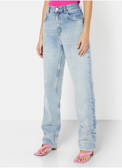 اشتري High Waist Straight Fit Jeans في الامارات