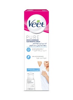 اشتري Pure Bikini And Underarm Hair Removal Cream With Domed Applicator For Sensitive Skin 100ml في السعودية