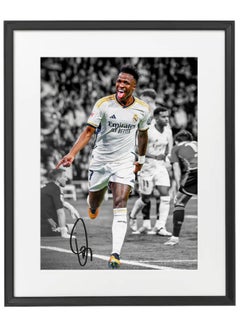 Buy Vinicius Junior Real Madrid Autographed Framed Poster 50x40cm - Football Memorabilia, Soccer Collectible, Gift for Fans in UAE