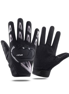 اشتري Cycling Gloves - Full Finger Weight Lifting Gloves for Men and Women, Breathable Workout Gloves with Non Slip Silicone Palm, Gym Gloves for Weightlifting, Training, Fitness, Exercise, Running في السعودية