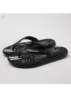 Buy Summer Flip Flops for Men Fashion Slippers Non-slip Beach SandalsBlack Black in UAE