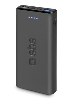 اشتري Power Bank 10,000 mAh 2 USB 2.1 A, black color Charge Three Devices at the same time like iPhone, Samsung and Others. في الامارات