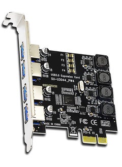 Buy 4 Port USB-A 3.0 5Gbps PCIe 3.0 X1 Adapter Card in UAE