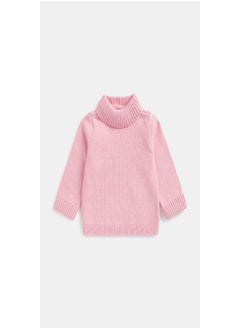 Buy Pink Roll Neck Knitted Jumper in Saudi Arabia