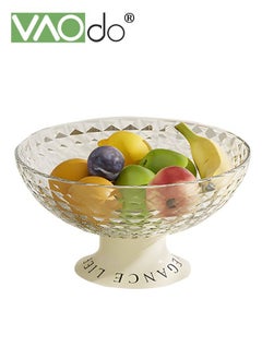 Buy Fruit Bowl With Drainage Mesh Decorative Pedestal Bowl for Table Decor Fruit Bowl for Kitchen Counter Bowls Bread Snacks Candy Cake Pans Clear in Saudi Arabia