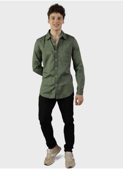 Buy Button Down Slim Fit Shirt in UAE