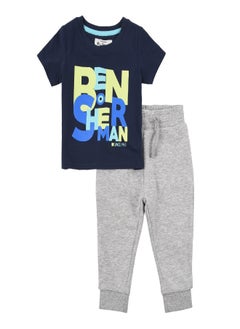 اشتري Ben Sherman Boys Toddler Muddled Font T Shirt and Joggers Boys Tracksuit في الامارات