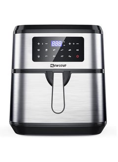 اشتري New Love Air Fryer 1600W Motor 9.2L Capacity with Touch Screen for Less-oil Grilling Frying Baking and Roasting-Silver‎ Black في الامارات