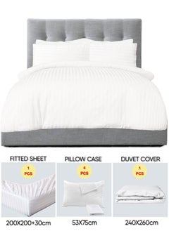 Buy 6 Pieces Super King Bed Sheet Set With Duvet Cover Bedding Set in UAE