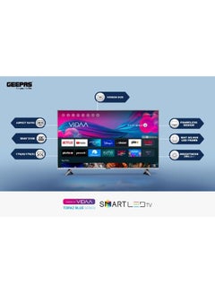 Buy 65" VIDAA Professional 4K Ultra HD Smart TV with Frameless Design,Smart Voice Control,Remote Control,Wifi,BT, Screen Sharing, HDMI & USB Ports,Licensed Contents & Pre-Installed Apps,Dolby Digital in Saudi Arabia