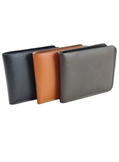 اشتري RedFox Genuine Leather (BLACK) double-fold Wallet Classic Design 9 Card Pockets, a Large Cash Pocket في مصر