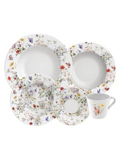 Buy Ana Clara 20 Pieces Decorated Porcelain Dinner Set in UAE