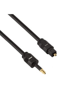 Buy Digital Sound Toslink Male to 3.5mm mini male digital optical S/PDIF audio cable OD4.0mm compatible with PS4/PC/TV/CD/DVD/HDVD to Amplifier 1meter in UAE