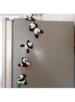 Buy 5 Pieces Plush Panda Fridge Magnet, 3D Refrigerator Magnet Creative Cartoon, Home Decor in Saudi Arabia