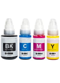 Buy Refill Ink Compatible with Canon Printer for PIXMA (4-Pack Black Cyan Magenta Yellow) in Saudi Arabia