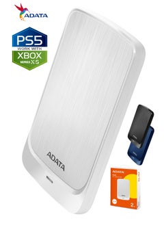 Buy HV320 2TB External HDD Slim Hard Drive | Compatible with PS5 XBOX for Superfast Gaming Fast Data Transfer | White in UAE