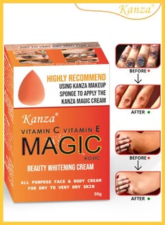 Buy Magic Whitening Cream with Dark Spot Skin Lightening Knuckle Whitening Cream All-Purpose Body Face Instant White Sunscreen Anti-Aging Anti-Wrinkle for Neck Dark Circles Fingers Knees Elbow in UAE