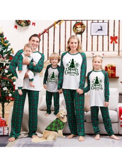 اشتري Matching Family Pajamas Sets Holiday Long Sleeve Festival Pajamas Round Neck Print Xmas Pjs Matching Set Casual Soft Home Sleepwear Loungewear في الامارات