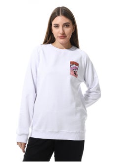 Buy Round Neck Printed Sweatshirt in Egypt