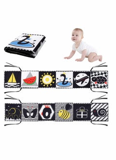 اشتري Black and White Cloth Books   High Contrast Baby Cloth Book for Early Education, Infant Tummy time Mat, Three Dimensional Can Bitten and Tear Not Rotten Paper 0 3 Y Baby Toys snake في الامارات