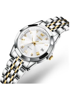 Buy Watches for Women Stylish Stainless Steel Water Resistant Quartz Analog Watch Silver 9931 in UAE