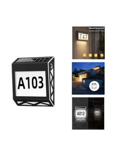 Buy Solar House Numbers Address Light Solar Powered LED House Number Sign Plaque Lamp For Outdoor Walls Courtyards Garden Streets in UAE