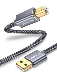 اشتري JSAUX USB Printer Cable 2 m Scanner Cable USB A to USB B Printer Cable for HP, Canon, Dell, Epson, Lexmark, Xerox, Brother, Samsung etc. Grey في مصر