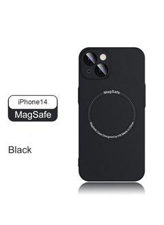 اشتري Slim Case for iPhone 14 Ultra Thin Slim Matte Magnetic Magsafe Wireless Charging Case for Apple iPhone 14 6.1 Black في الامارات