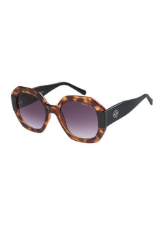 Buy RDS-6522 Women Trendy Oversized Hexagon Shape Sunglasses Brown 53 mm in UAE