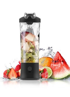 اشتري Portable Blender USB Rechargeable Personal Mixer Fruit 600ML Mini Blender for Smoothie, Fruit Juice, Protein Shake, Milk Shakes في السعودية