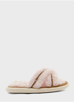 Buy Triple Crossover Fluffy Bedroom Slipper in UAE