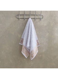 Buy Meknes Lurex Patterned Cotton Hand Towel 90 x 50 cm in Saudi Arabia