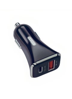 اشتري Car charger with two USB ports, Black color, model MS220, brand Micro Speed في السعودية