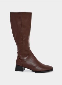 Buy Square Toe Calf Length Rider Boots in Saudi Arabia