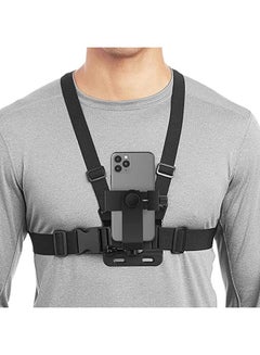 Buy Mobile Phone Chest Mount Harness Strap Holder,Cell Phone Clip Action Camera for POV/VLOG in UAE