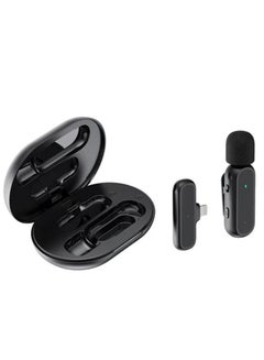 Buy Wireless Lavalier Microphone for iPhone iPad, Plug and Play Mini Mic with Charging Bin Earbud for YouTube TikTok Live Streaming Gaming (1 Lightning Mic) in UAE